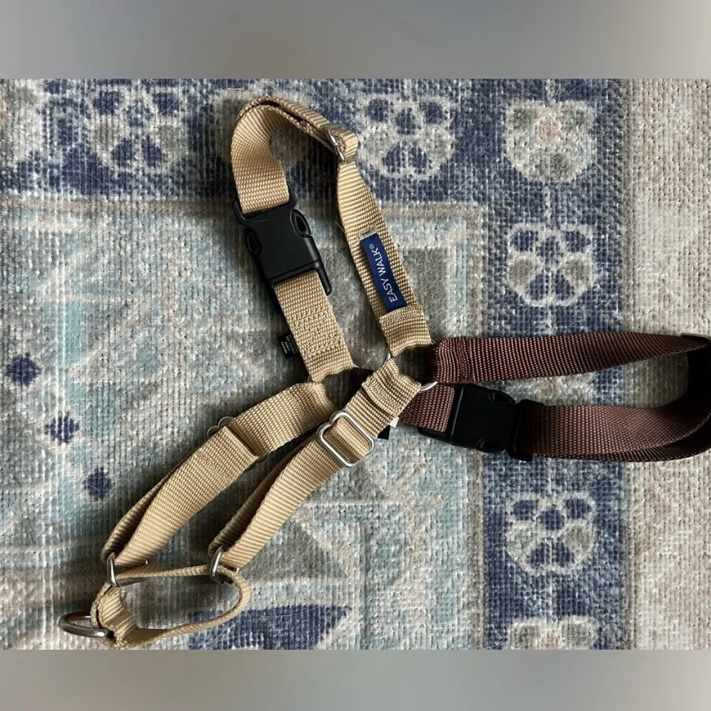 Easy Walk Brown and Tan Adjustable Pet Harness